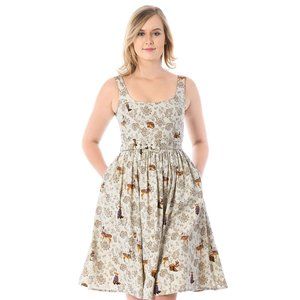Eshakti floral & fauna belted dress, 12